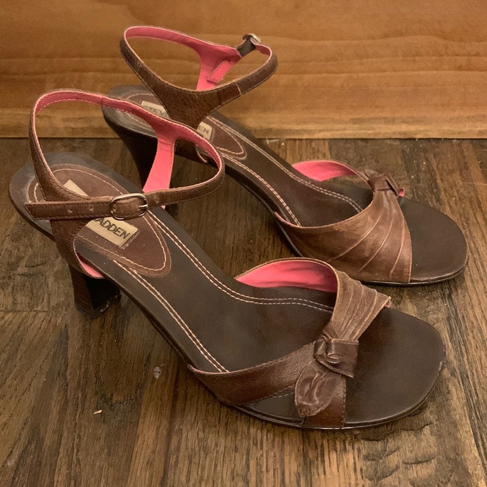 Ladonna Strappy Brown Leather Heels